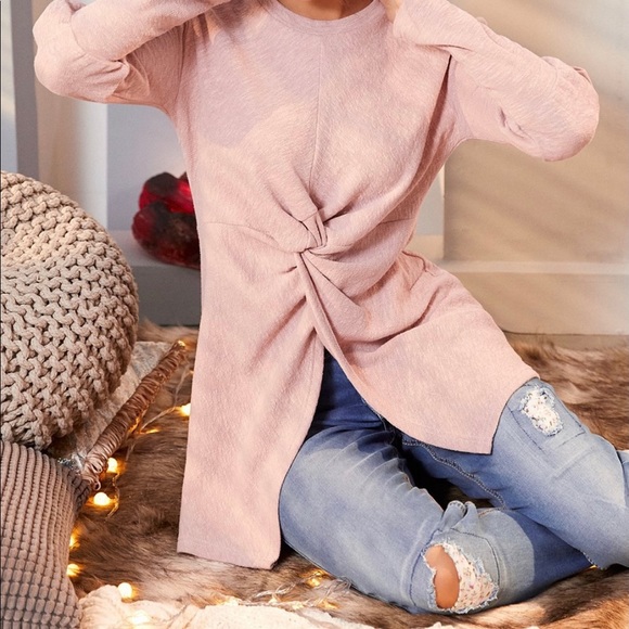 Mauve Twist-Front Tunic - Picture 4 of 7